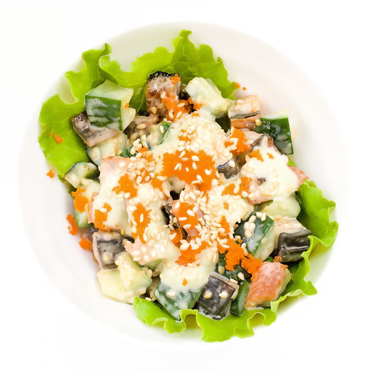 Салат с консервированным лососем и сельдереем