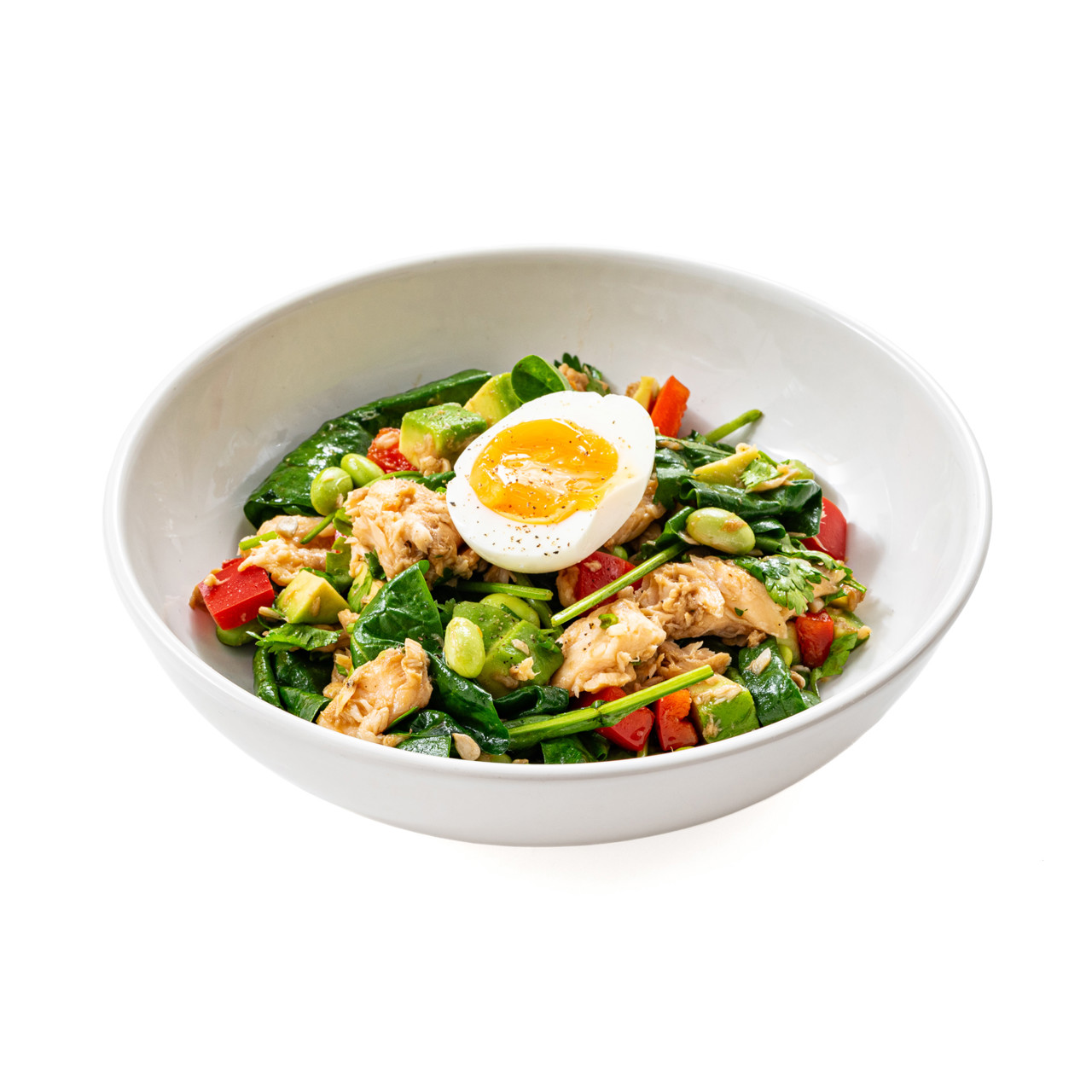 Салат с копченой форелью