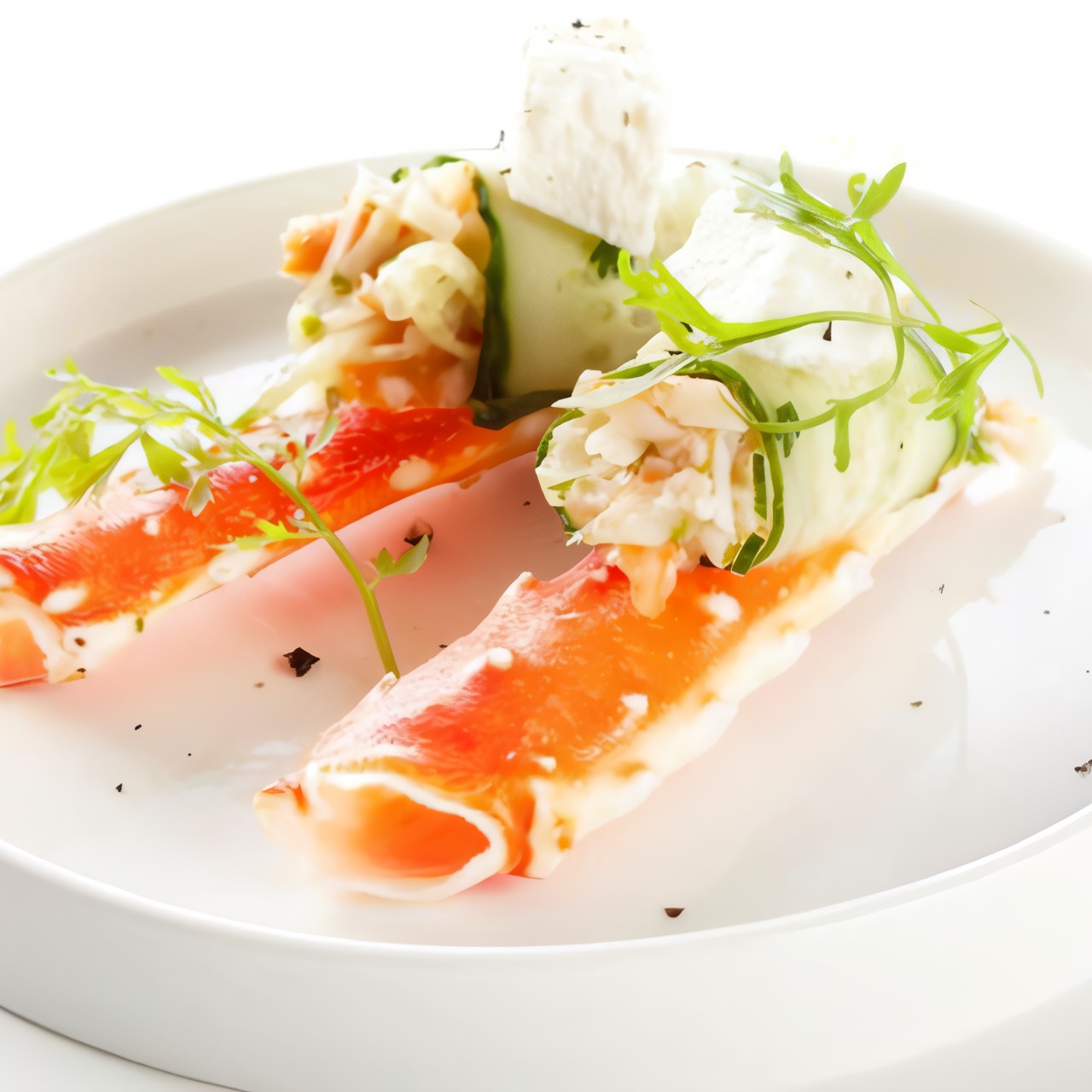 Салат с крабом и рикоттой Unagrande