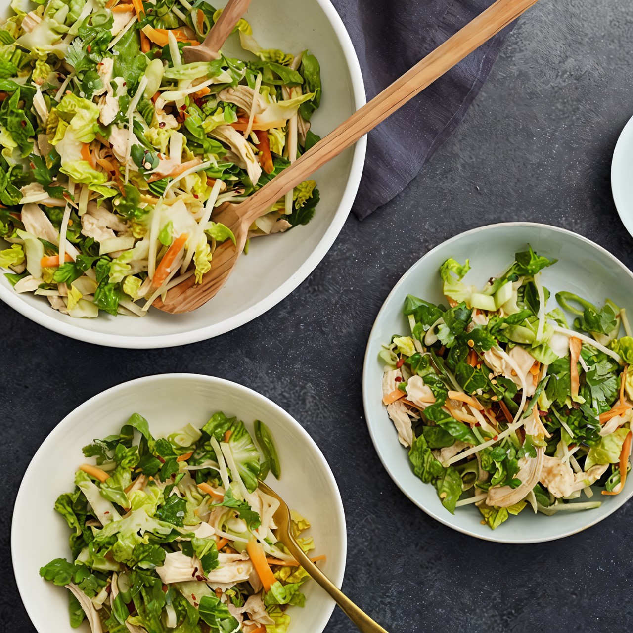 Салат с курицей и капустой