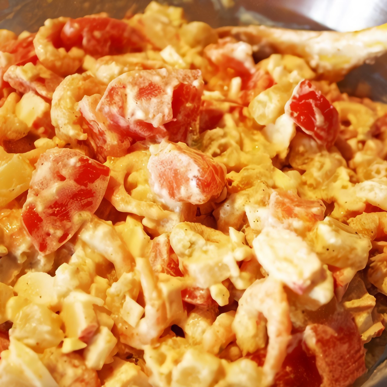 Салат с морепродуктами и овощами