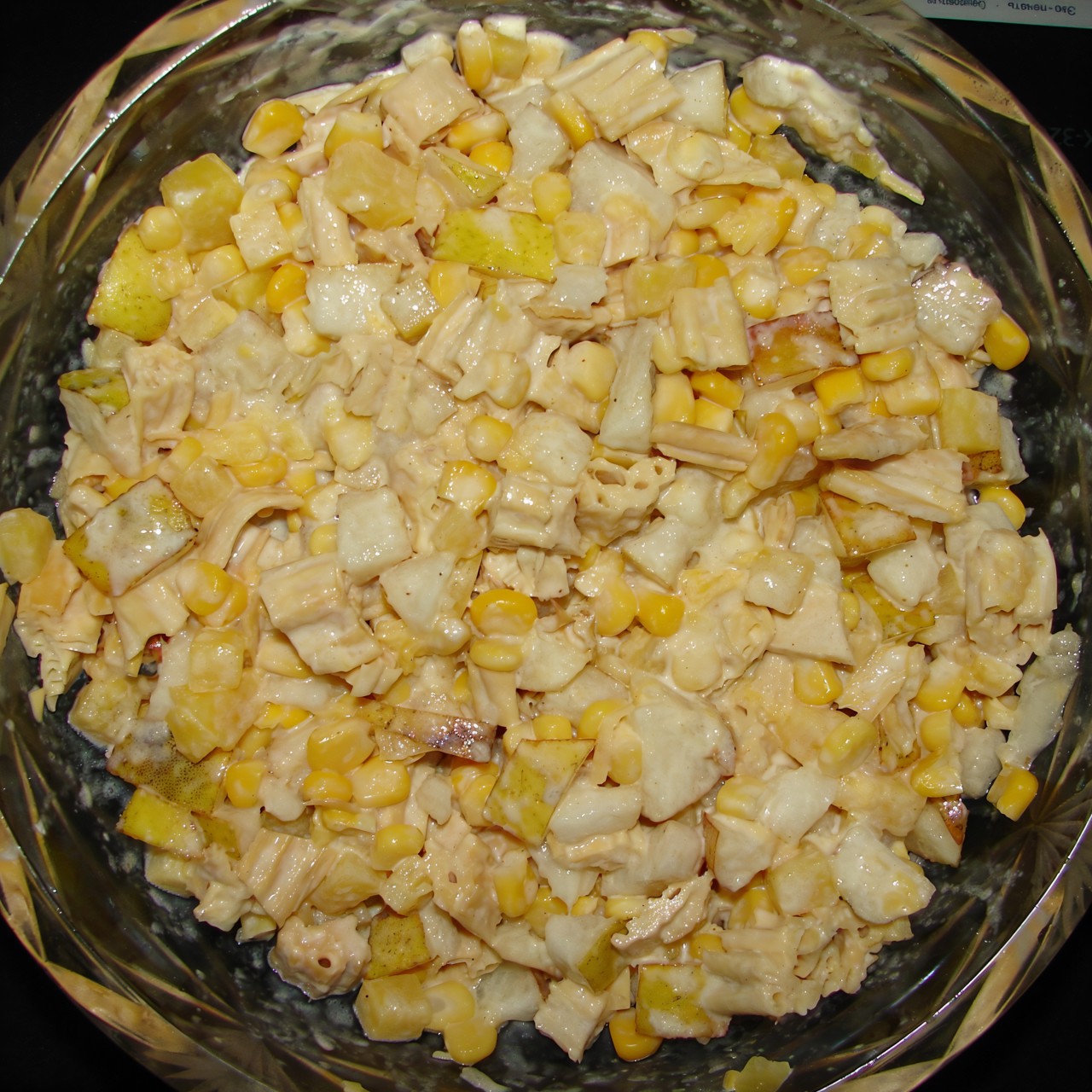 Салат с тыквой, грушей и фучжу