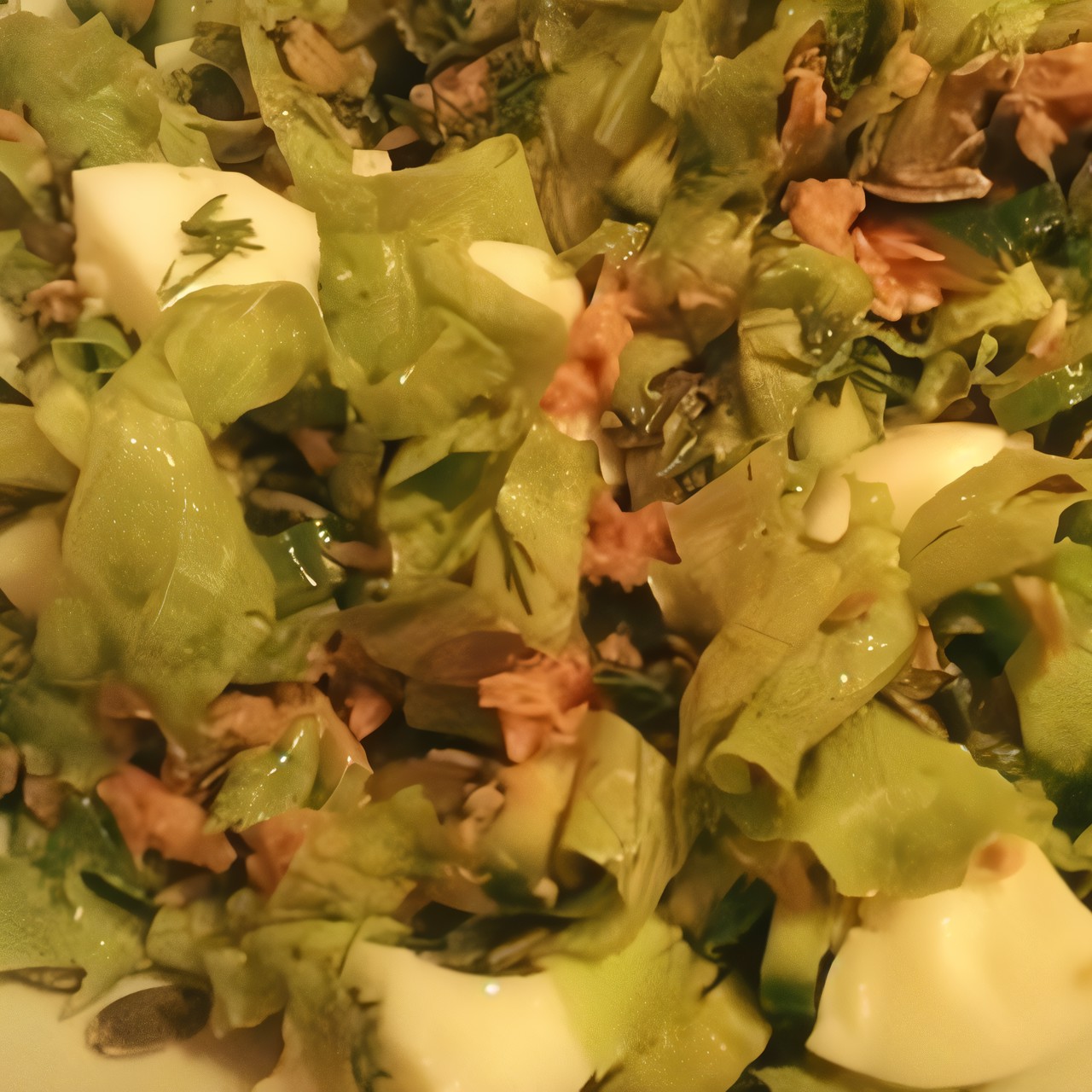 Салат с тунцом в собственном соку и огурцом