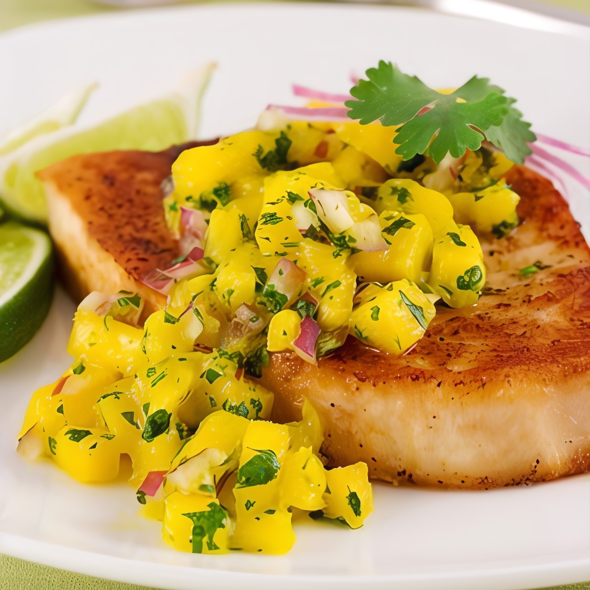 Сальса из манго и редиса