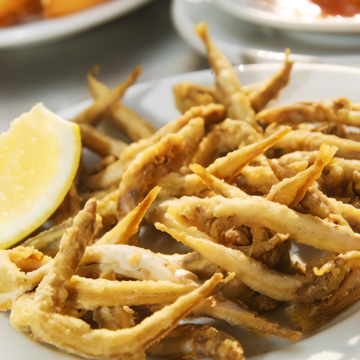 Сардины, жаренные в яйце