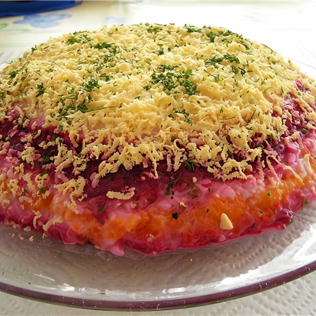 Сельдь под шубой с яйцами