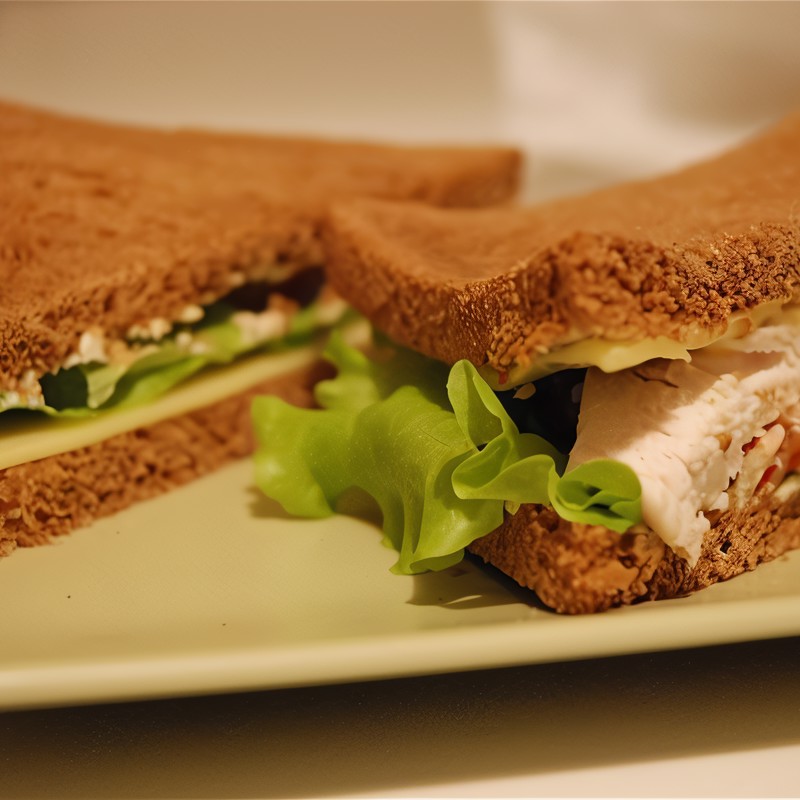 Сэндвич с курицей и помидором