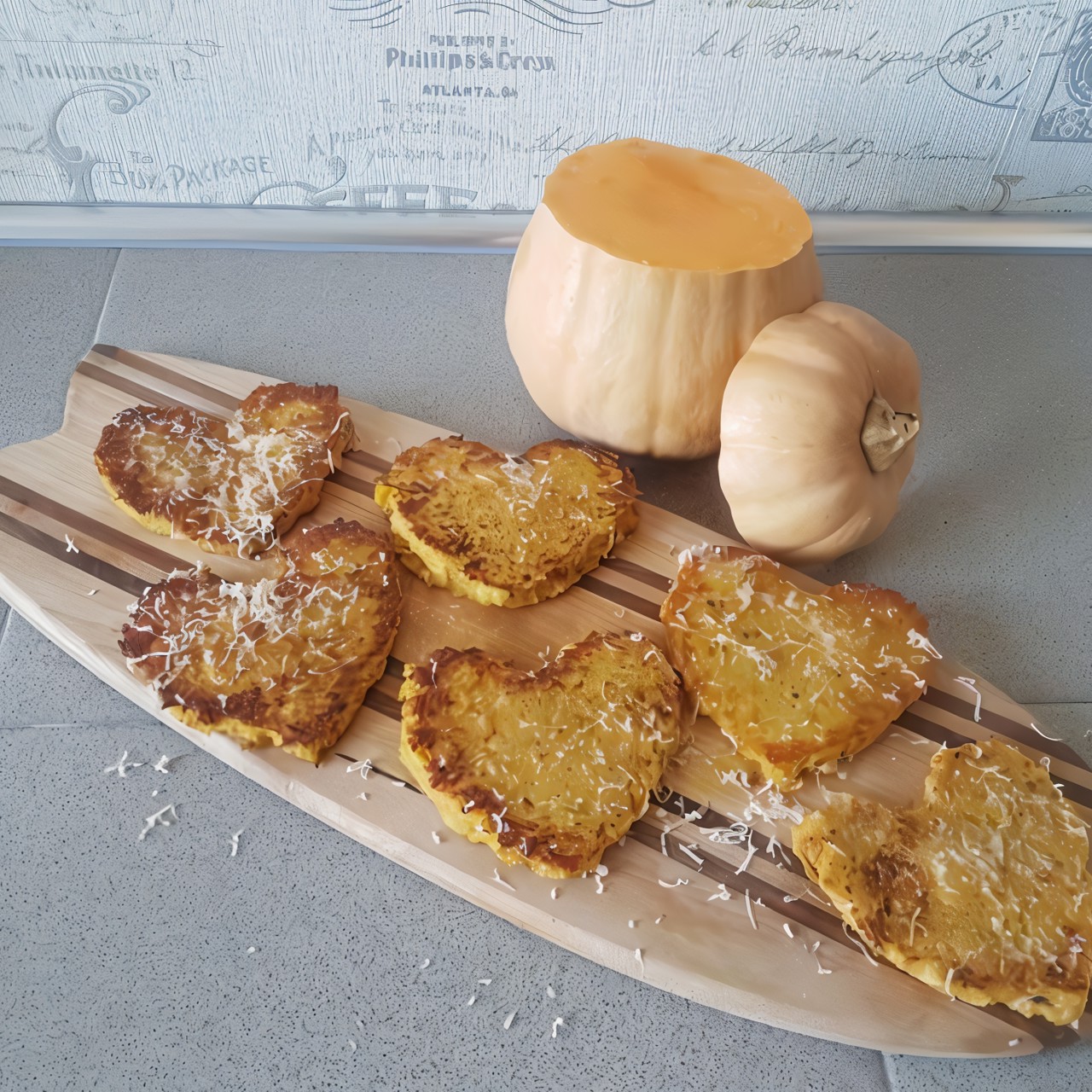 Сердечки из тыквы и сыра