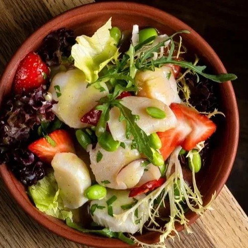 Севиче из гребешка с соусом понзу