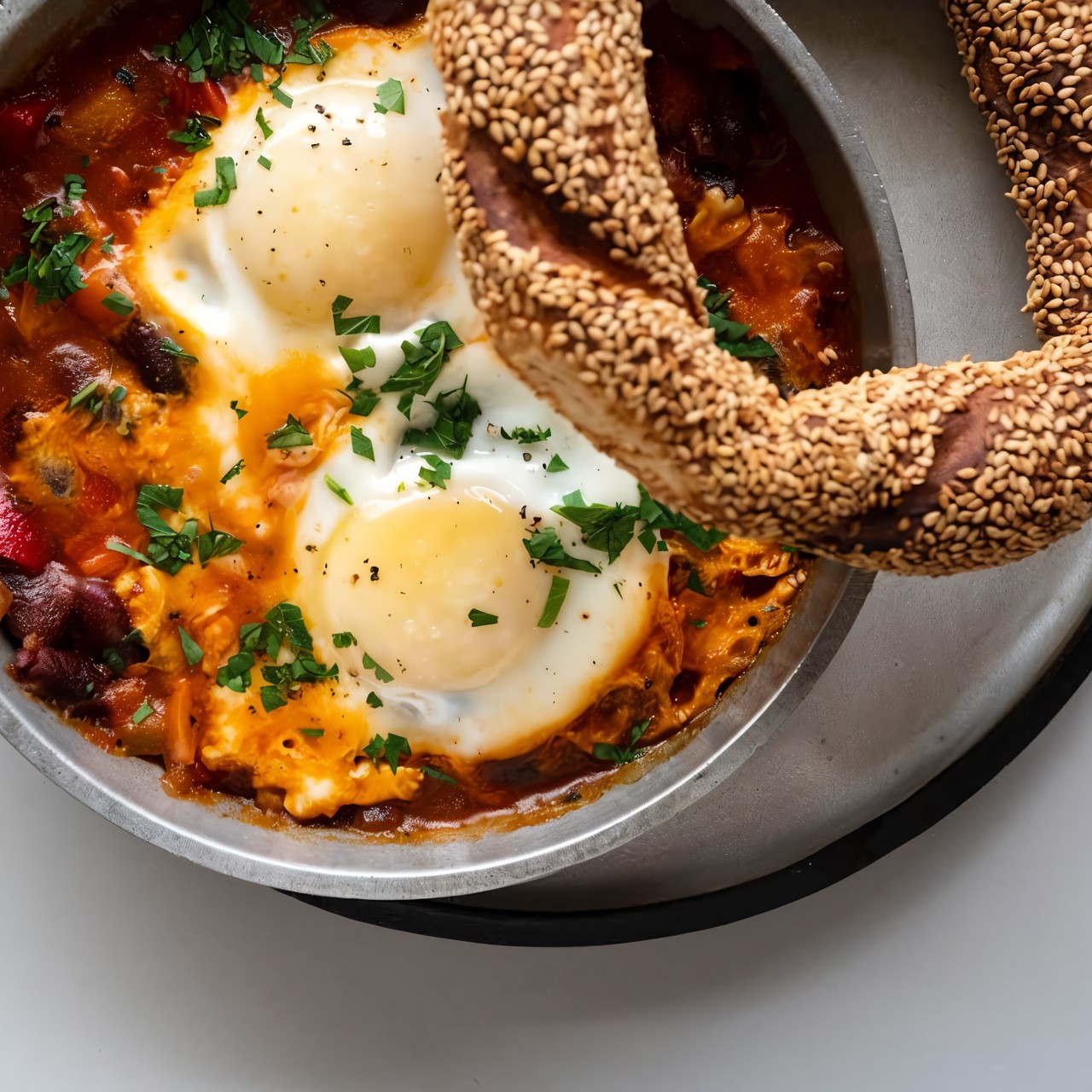 Шакшука с красной фасолью