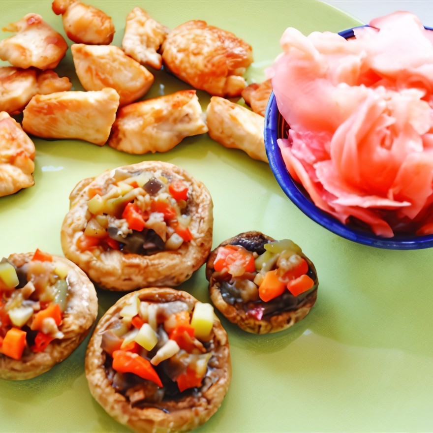 Шампиньоны фаршированные овощами