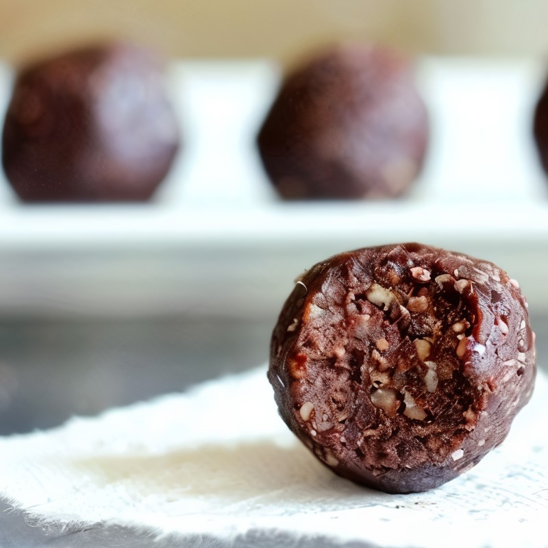 Шарики из фиников с какао-бобами