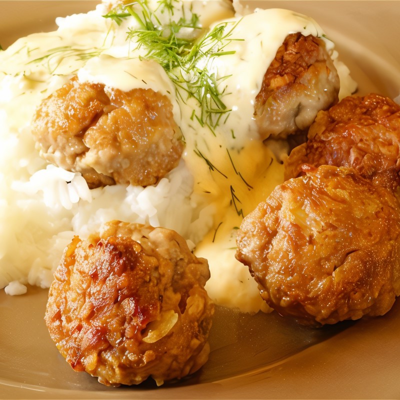 Шарики мясные с орехами и изюмом