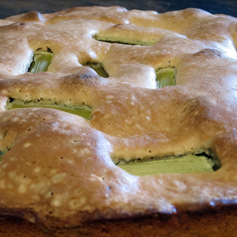 Шарлотка с ревенем