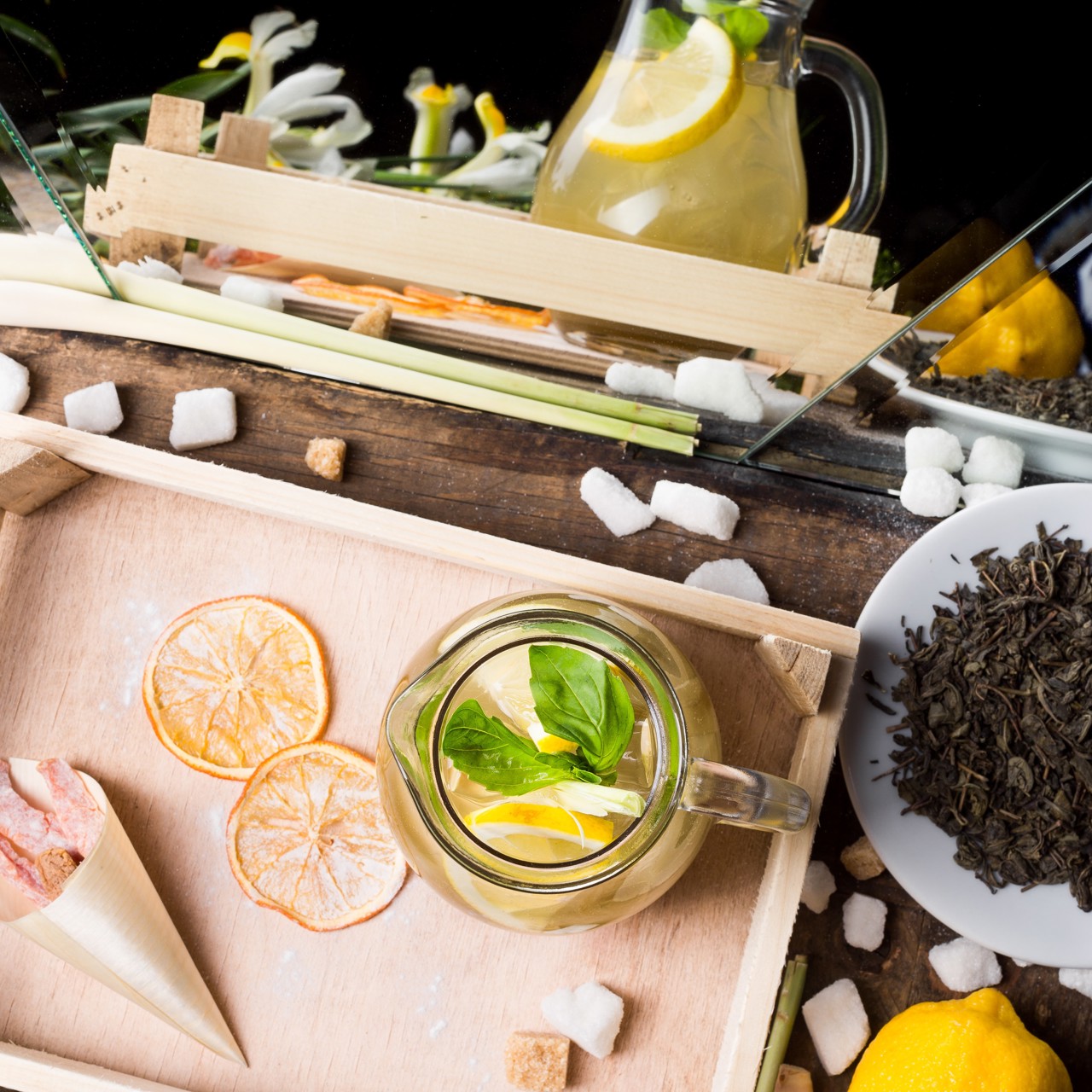 Шен-пуэр с лемонграссом и березовым листом