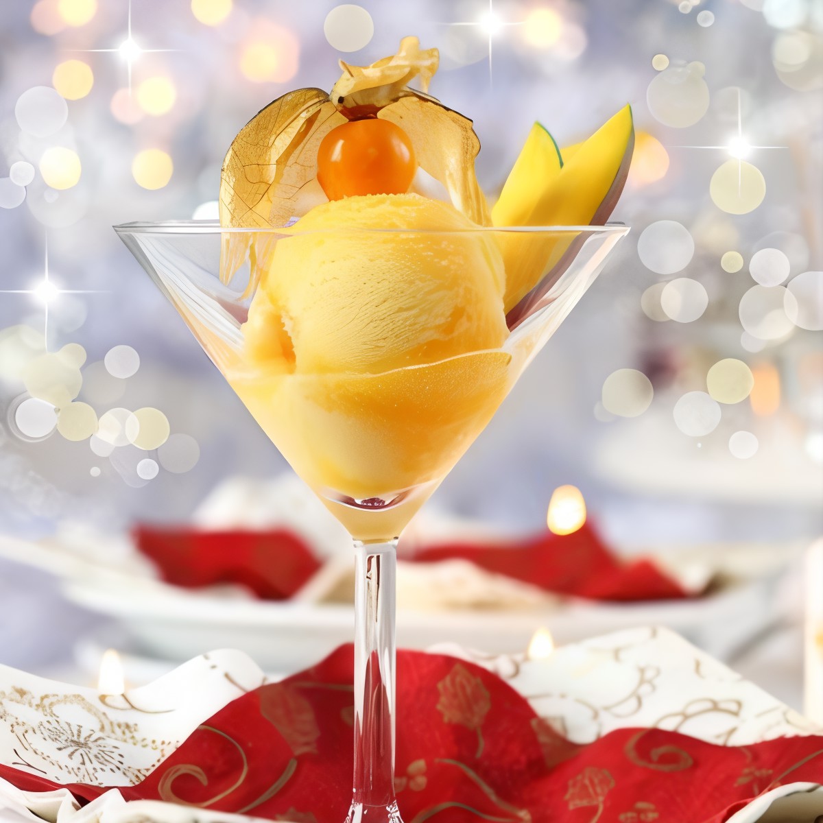 Шербет из печеного манго