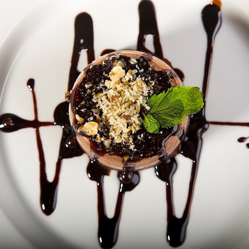 Шоколадные корзиночки с кофе и орехами