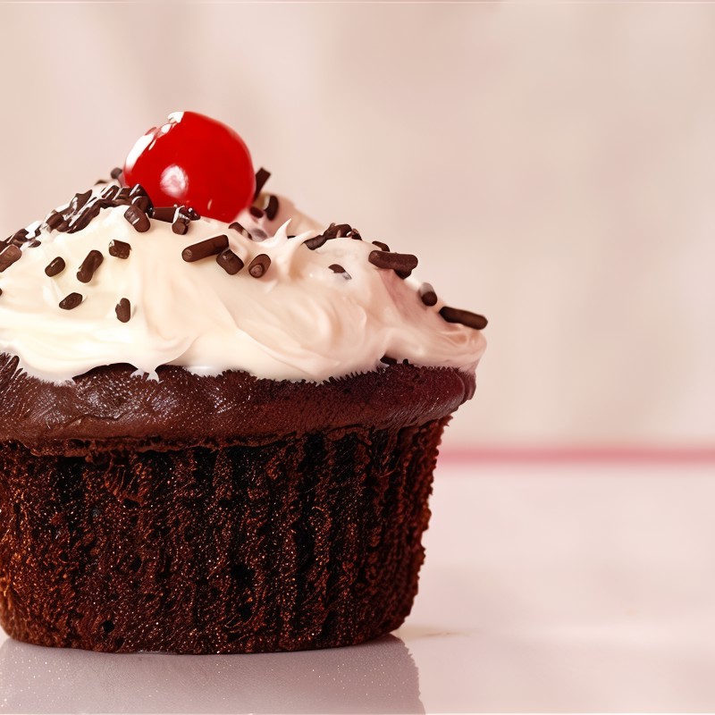 Шоколадные мини-кексы с вишнями