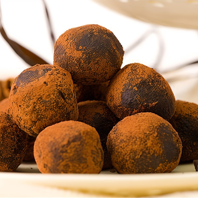 Шоколадные трюфели с каштанами