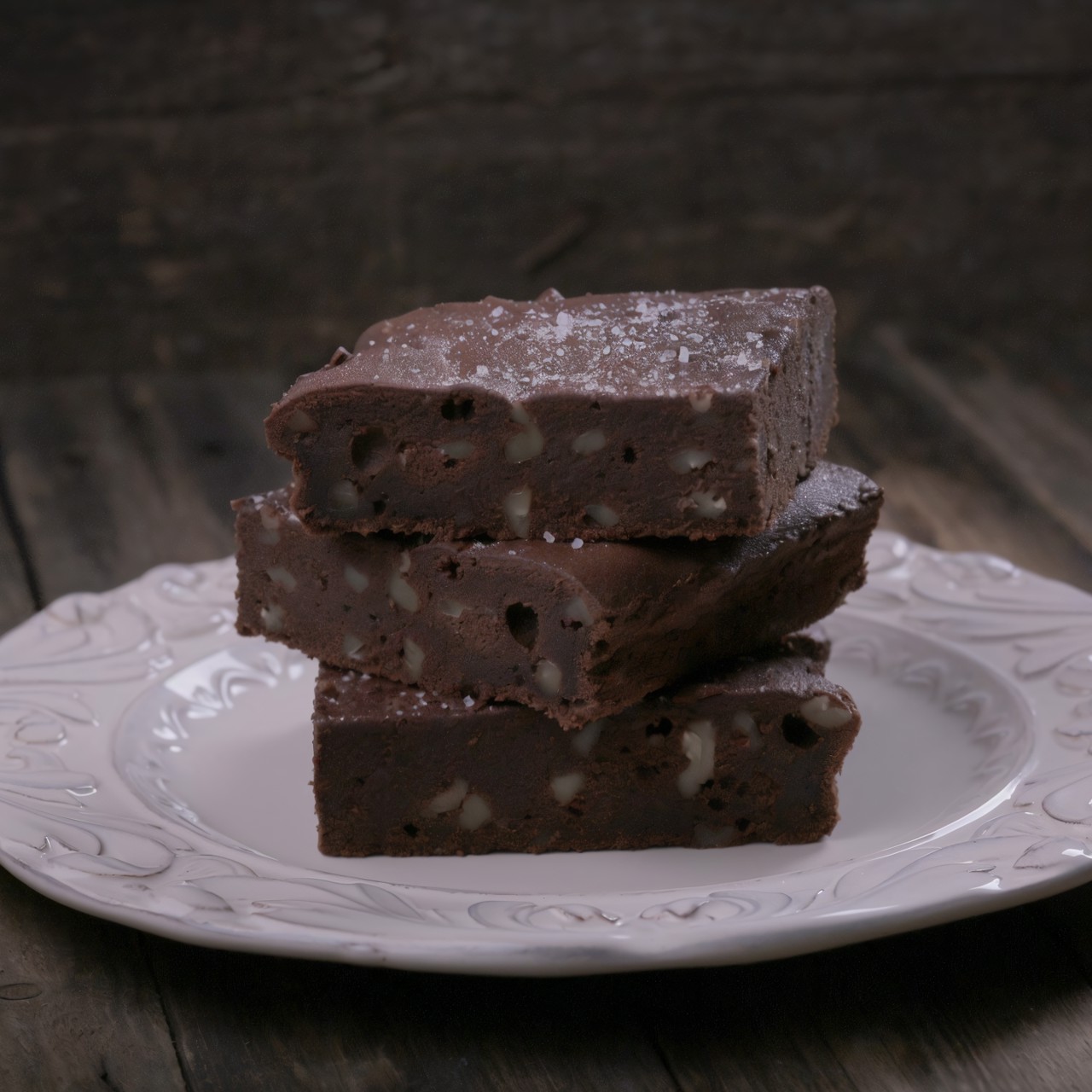 Шоколадный брауни с морской солью