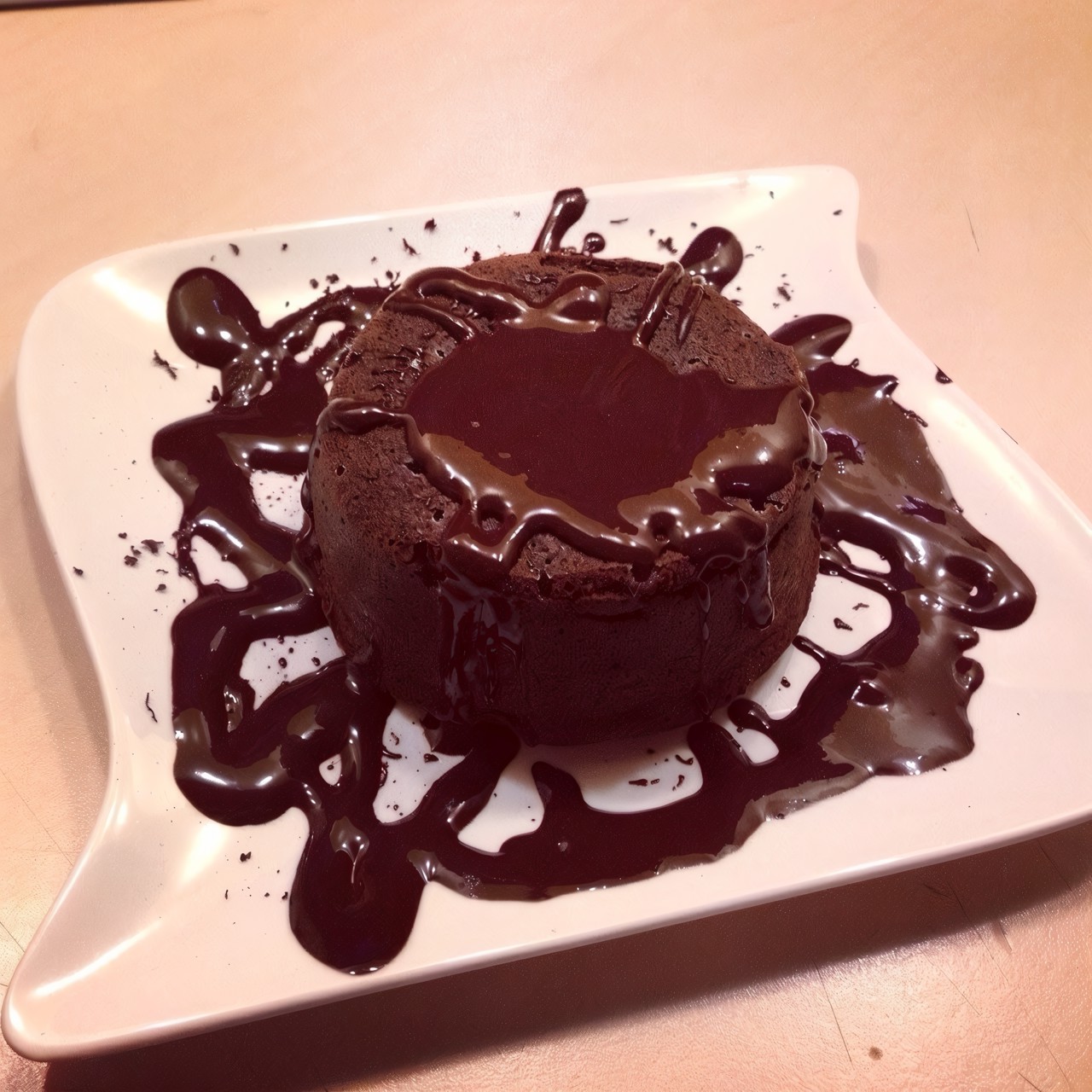 Шоколадный фондан с горьким шоколадом