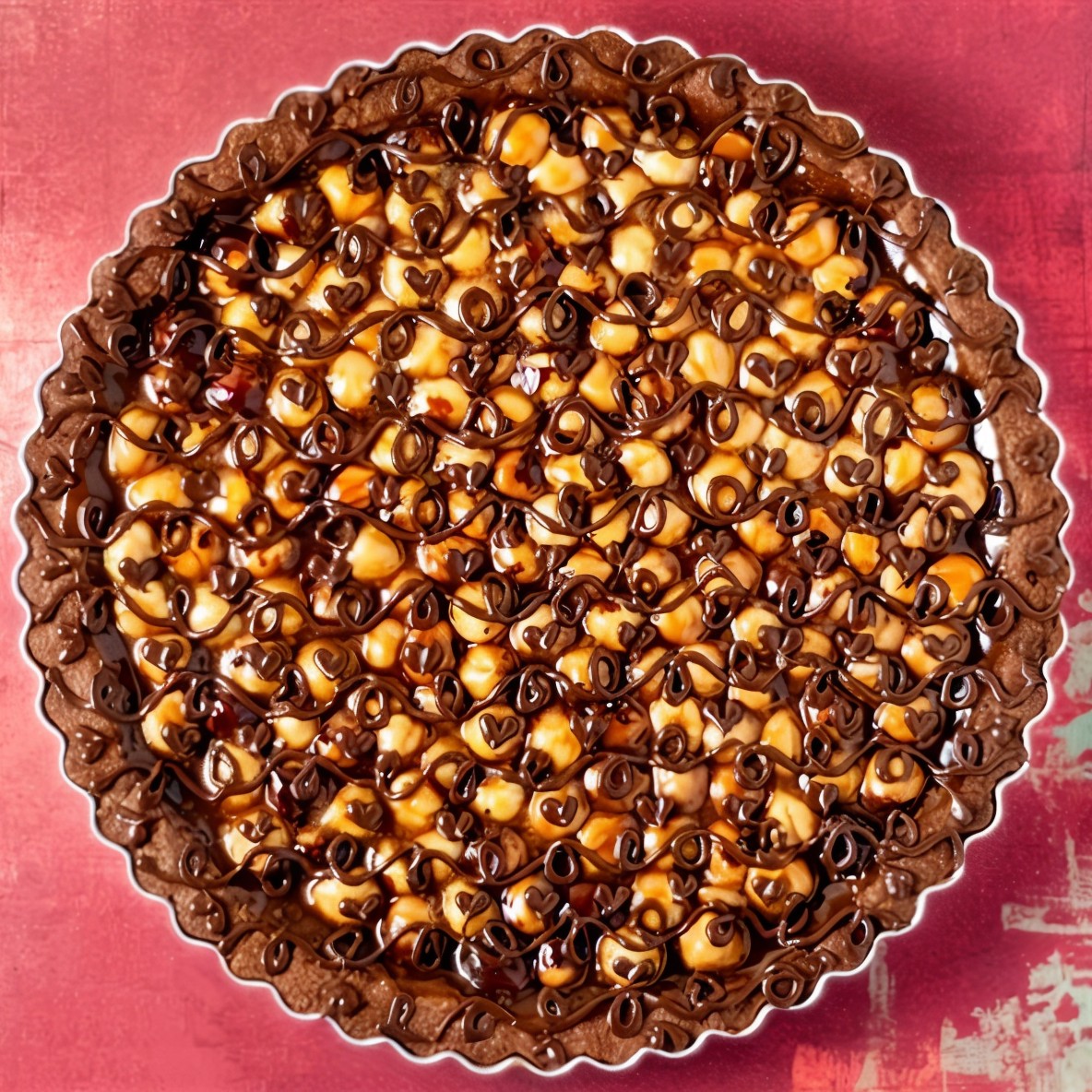 Шоколадно-карамельно-ореховый тарт