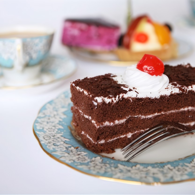 Шоколадно-малиновые замороженные пирожные