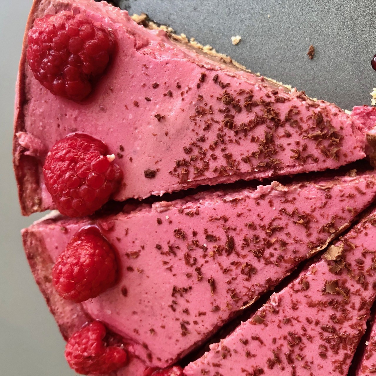 Шоколадно-малиновый а-ля чизкейк на греческом йогурте