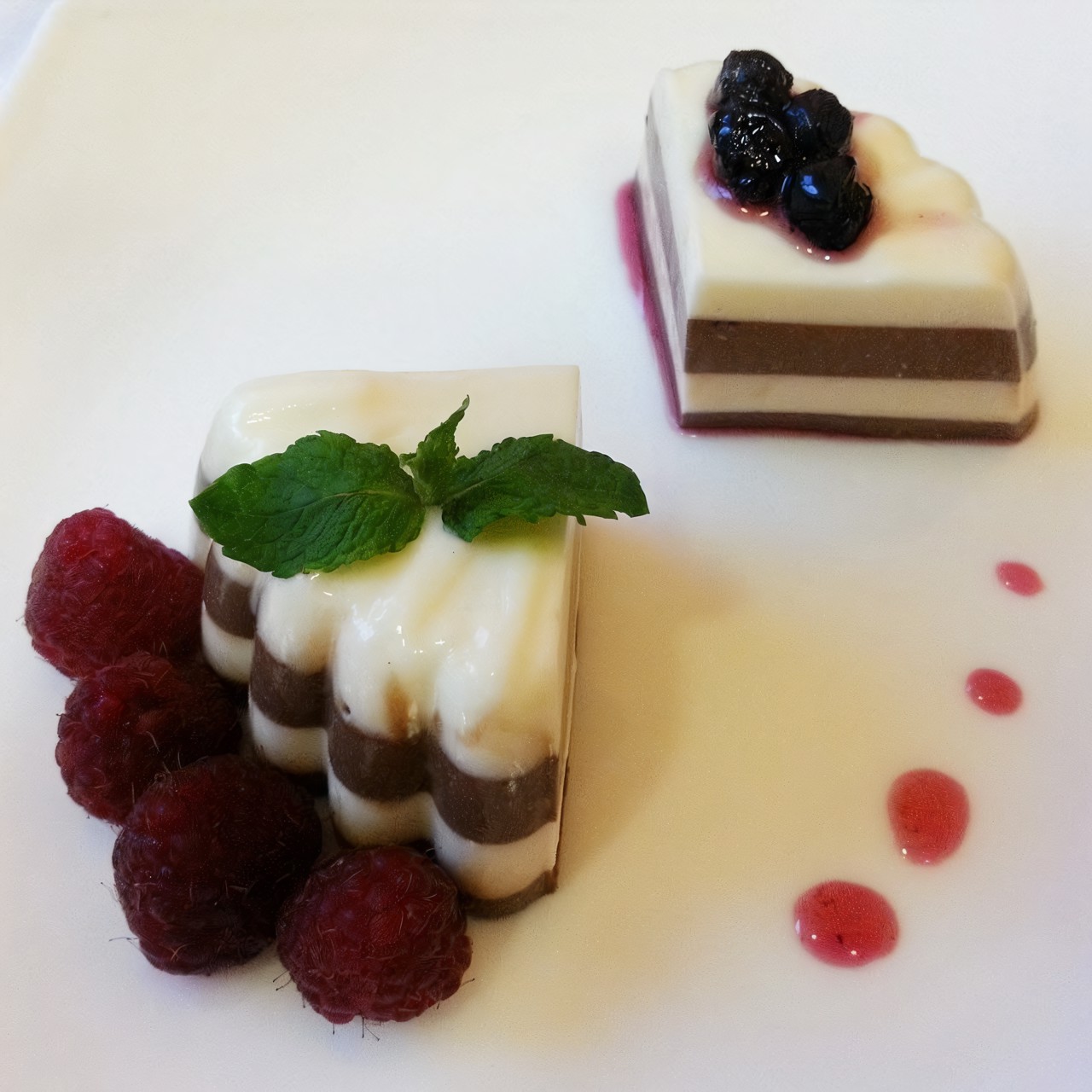 Шоколадно-ванильная панна-котта