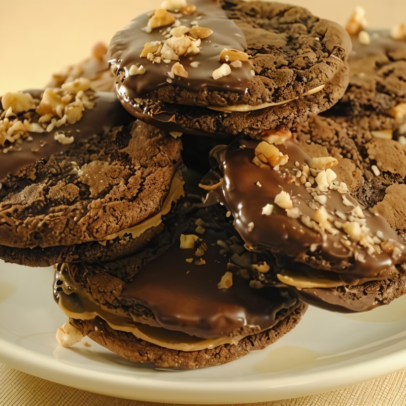 Шоколадное печенье-сэндвичи с арахисовым маслом