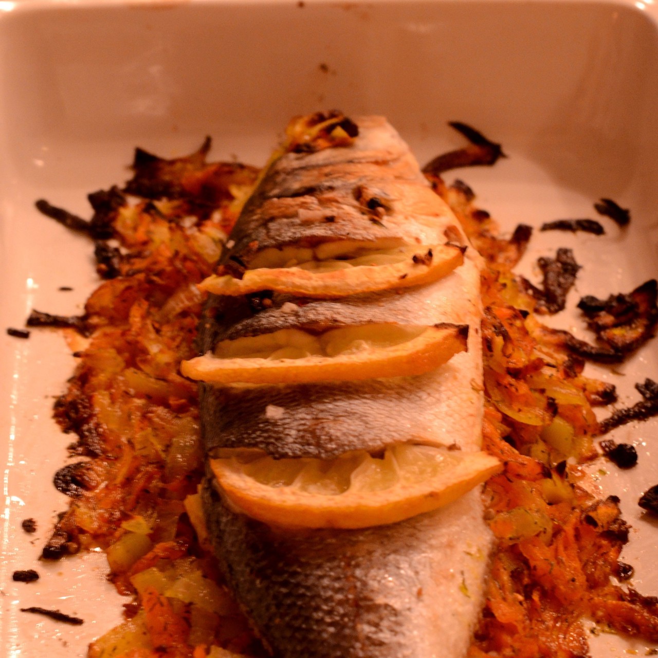 Сибас запеченный в духовке