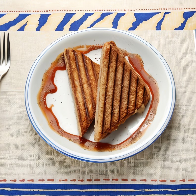 Сырные сэндвичи с карамелизованными яблоками на гриле