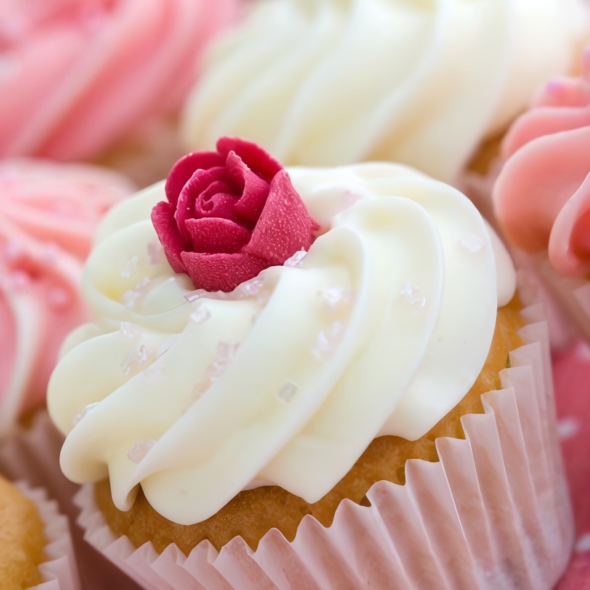 Сырный крем с розовой водой