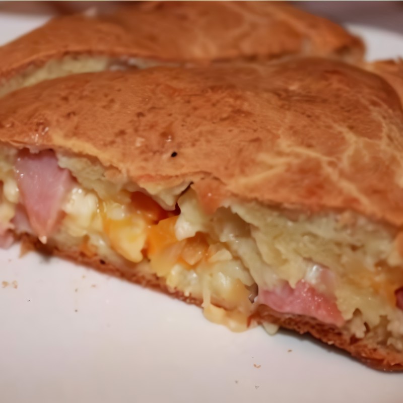 Сырный торт с ветчиной