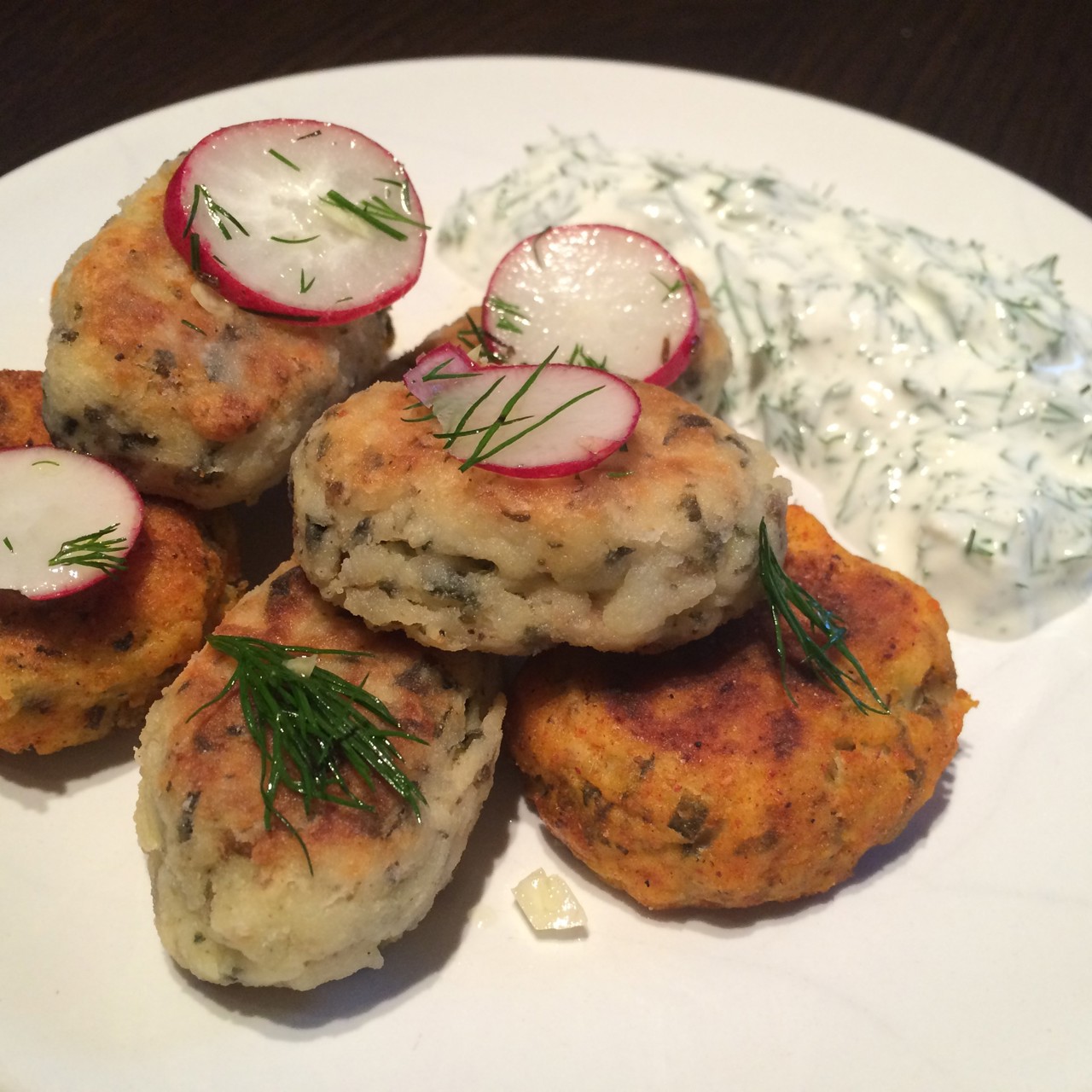 Сырники с картофелем и морской капустой