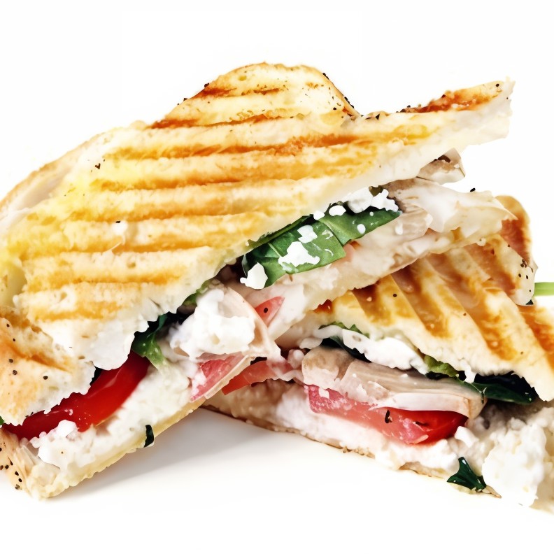 Сэндвич с козьим сыром и шпинатом