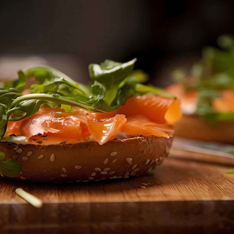 Сэндвич с семгой и авокадо