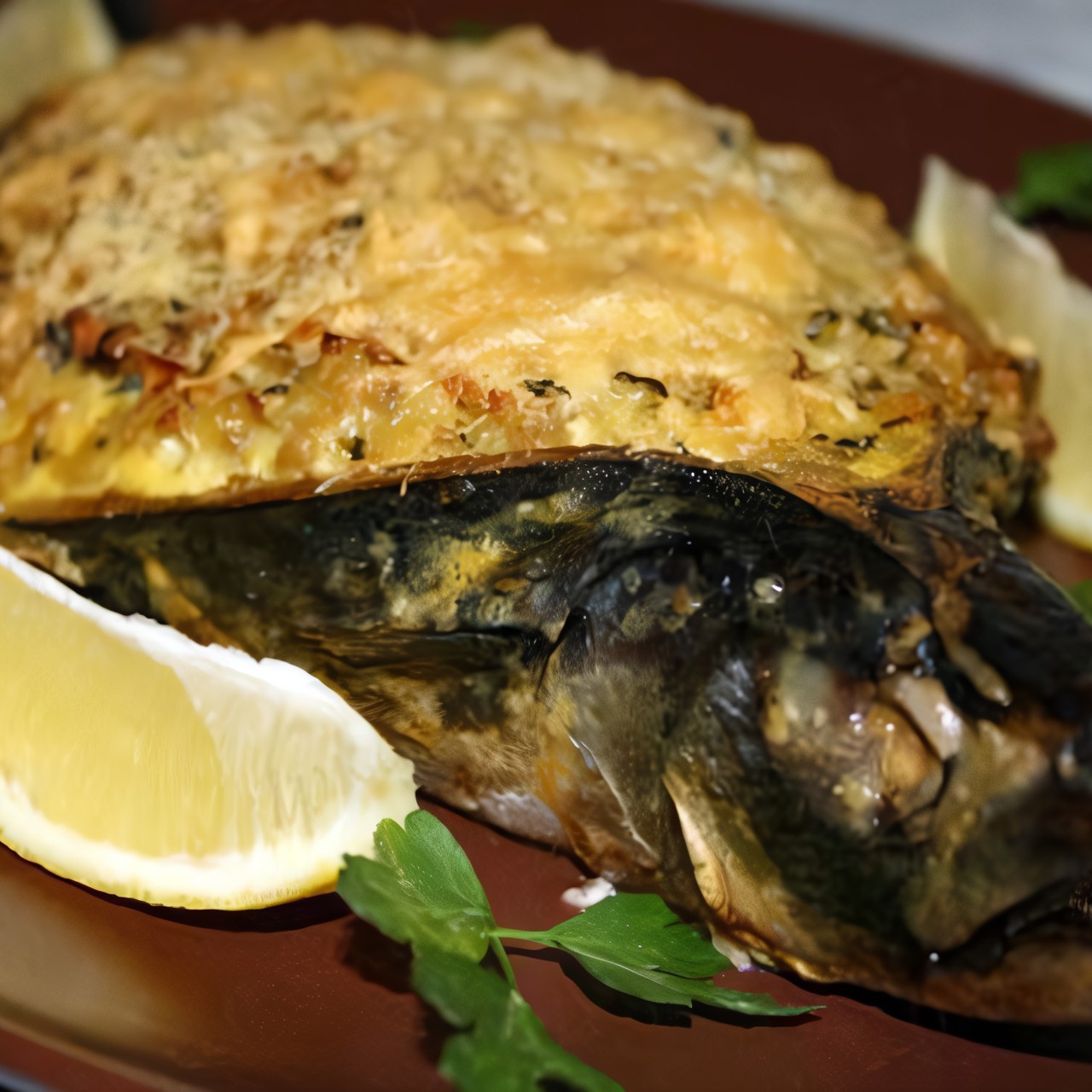 Скумбрия запеченная с картофелем под майонезем