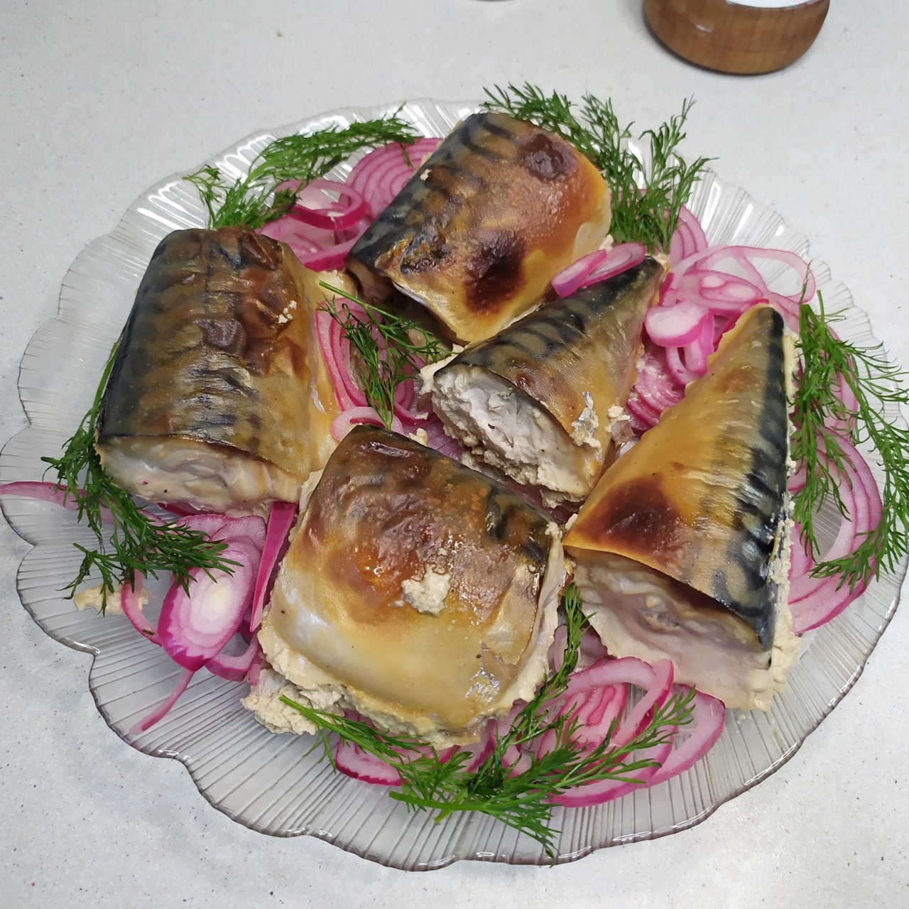 Скумбрия в горчичной заливке