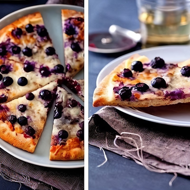 Сладкая черничная пицца