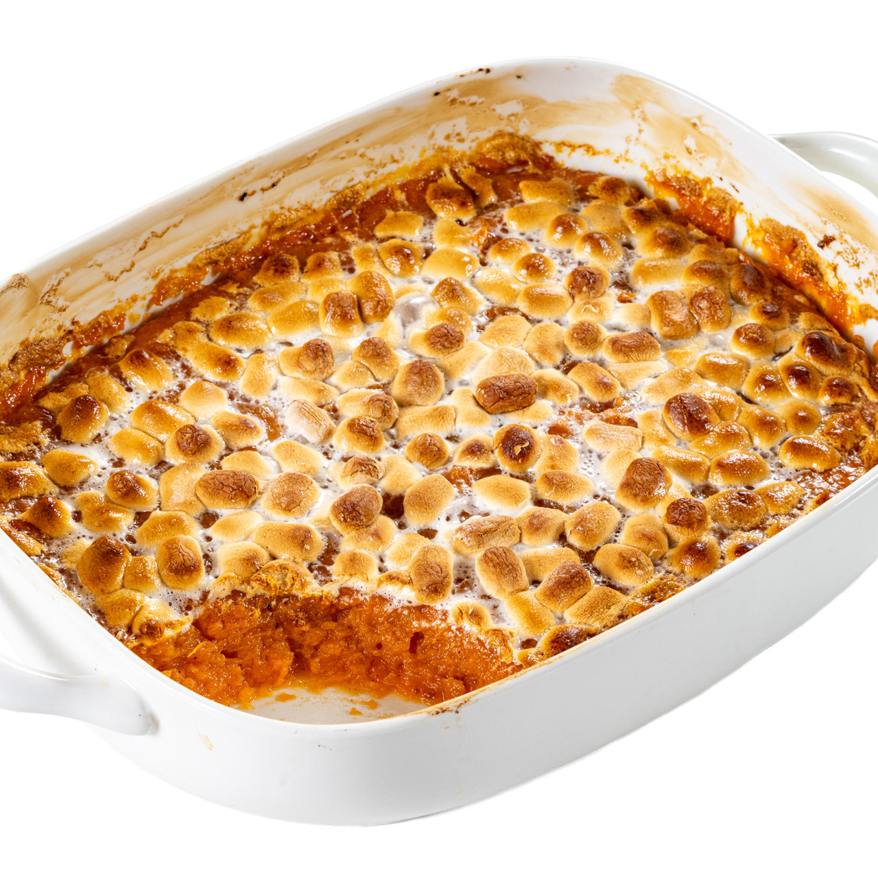 Сладкая запеканка из батата с маршмеллоу