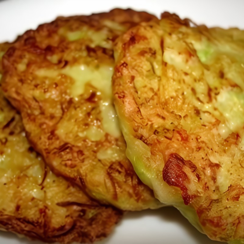 Сладкие оладьи из кабачков и яблок