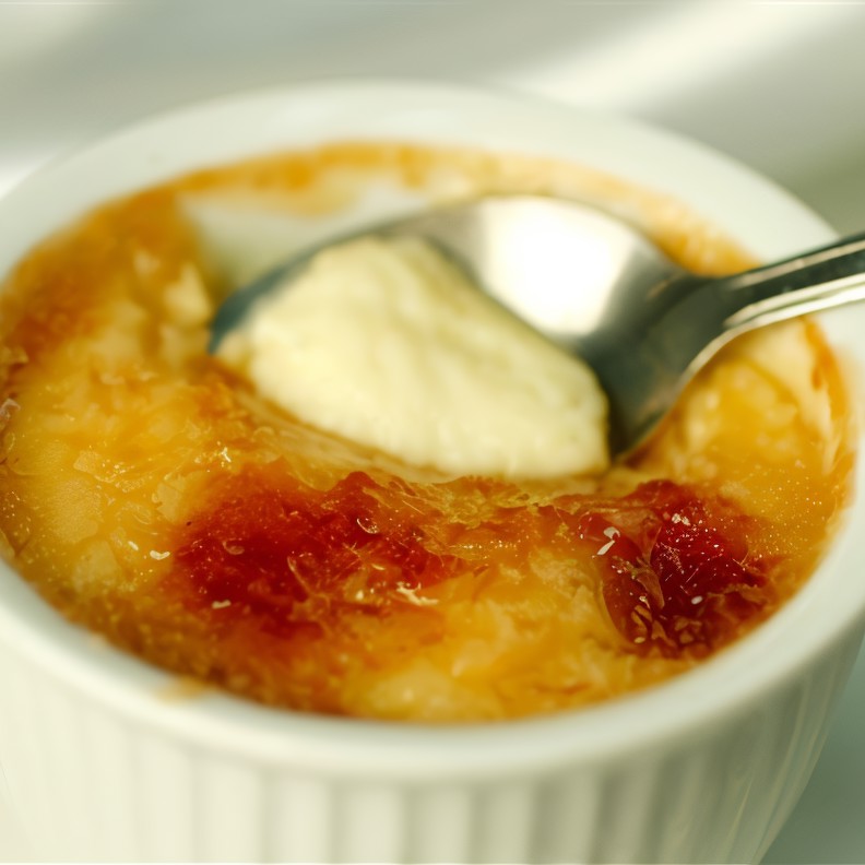 Сливочный манный пудинг в стиле крем-брюле