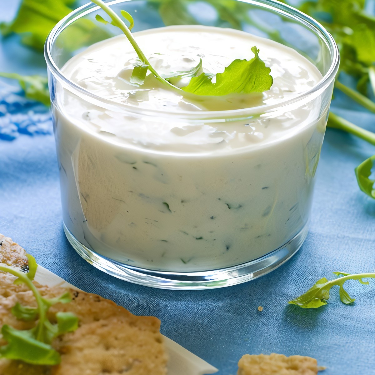 Сливочный соус из феты с мятой