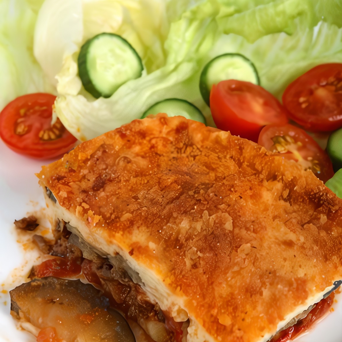 Слоеная запеканка из цукини и пармезана