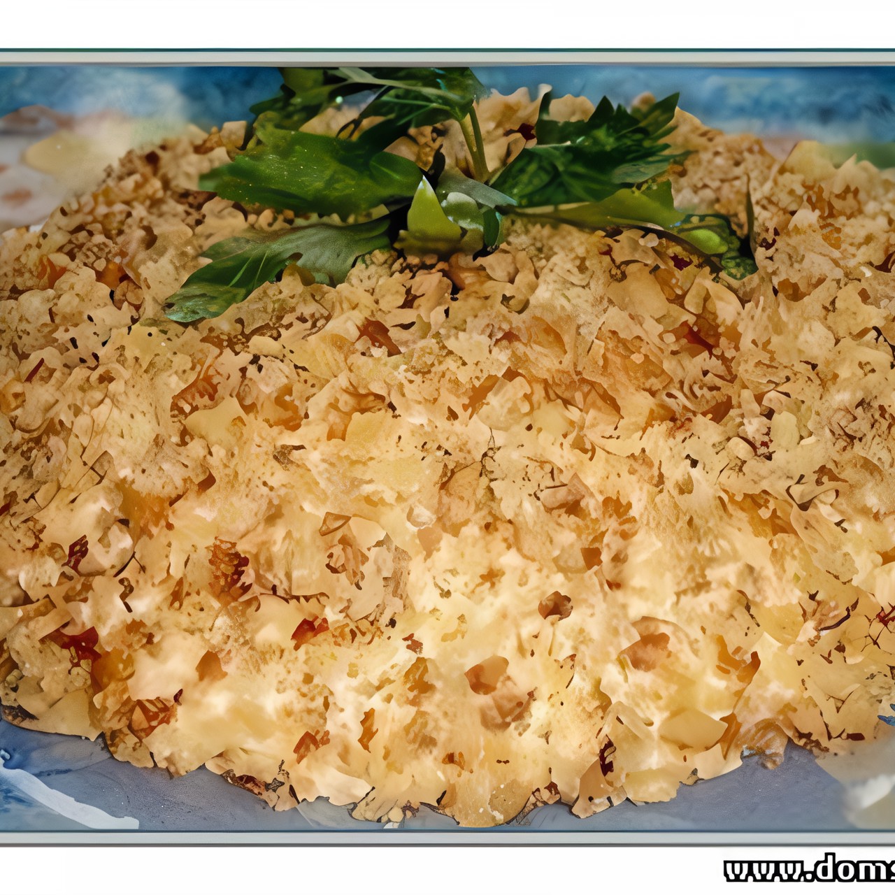 Слоеный салат с кальмарами