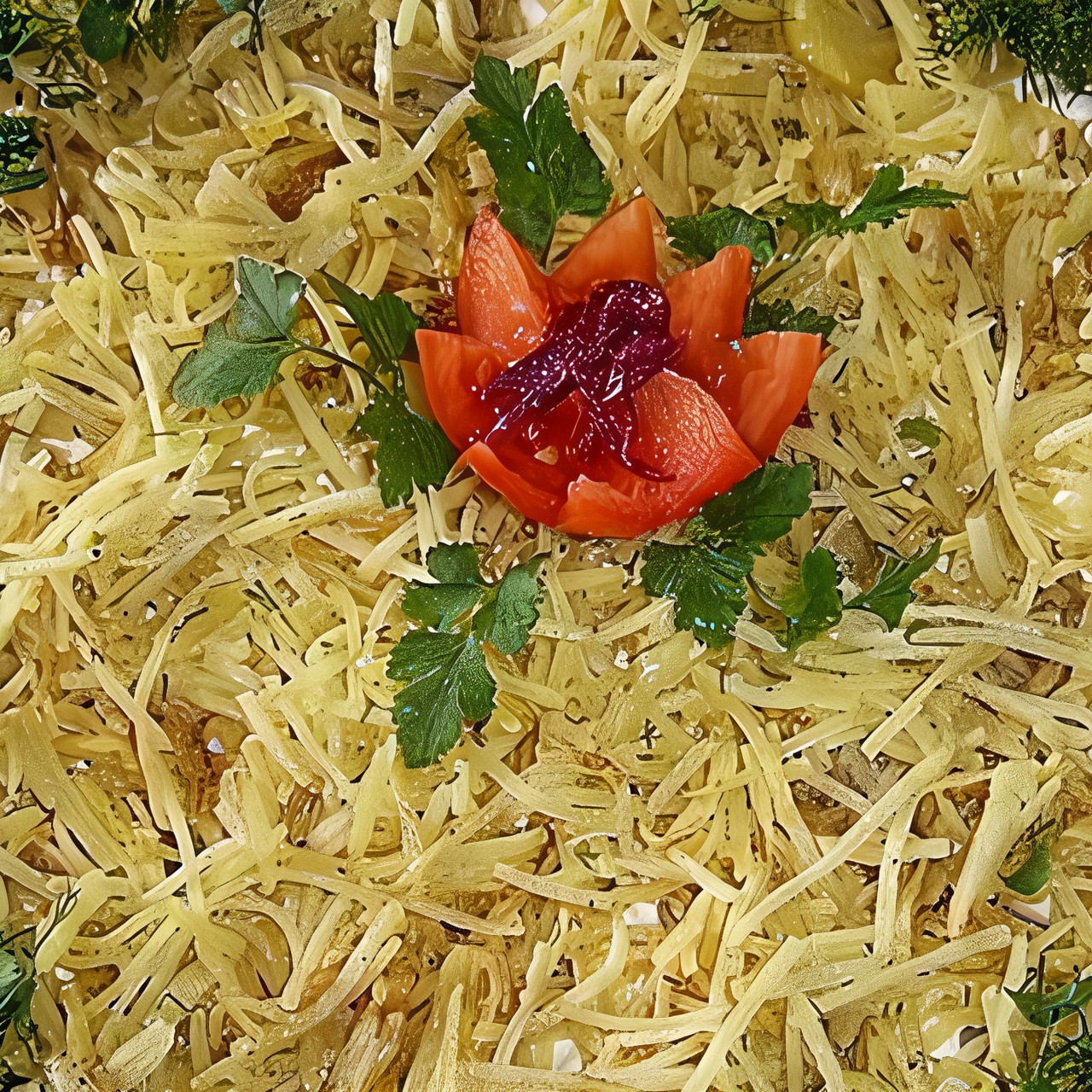 Слоеный салат с картофелем, карбонадом и сыром