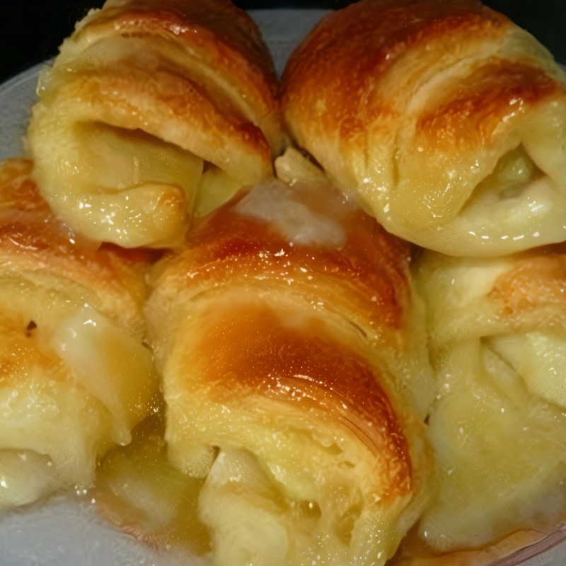 Слойки с яблоками и спрайтом