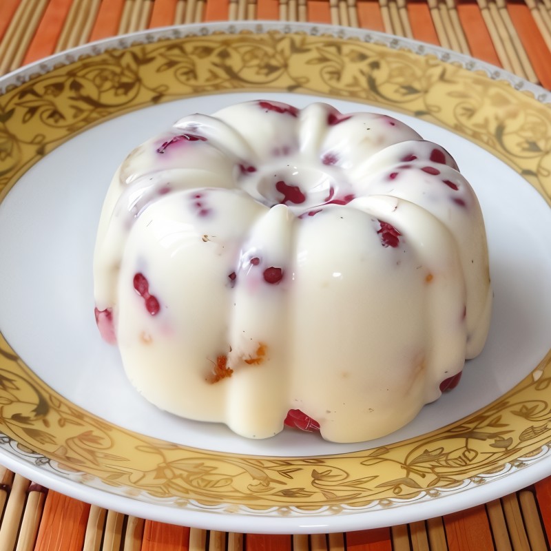 Сметанный десерт с яблоками