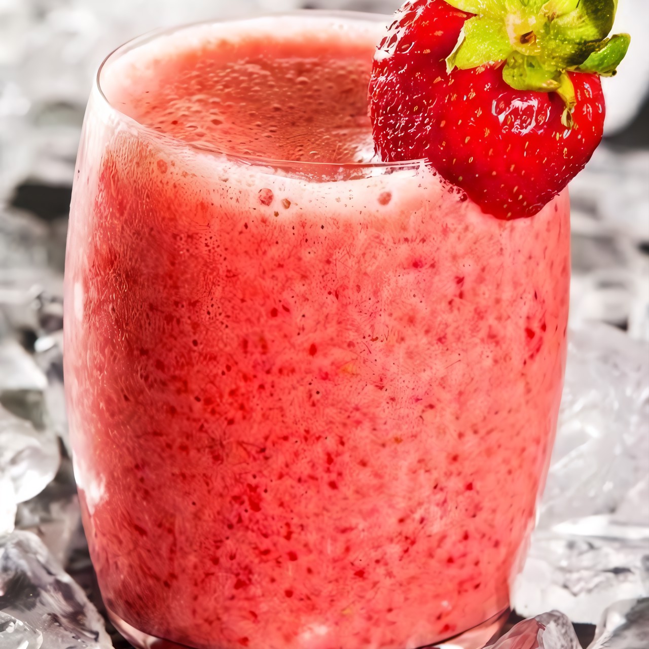 Смузи с дыней и клубникой